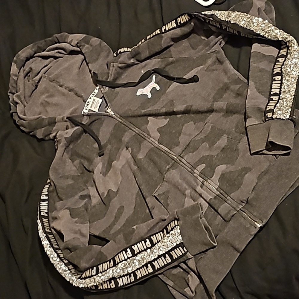 COPY - Victoria's Secret pink sequin zip up